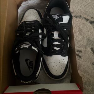 Nike Women’s Black and White Dunk low Sneakers